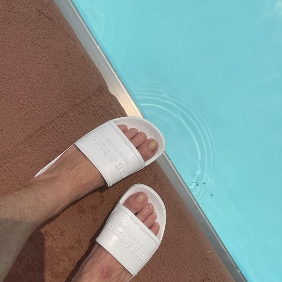 Rag & Bone Pool Slides in White Brand New In Box in Size 9 - Picture 12 of 12